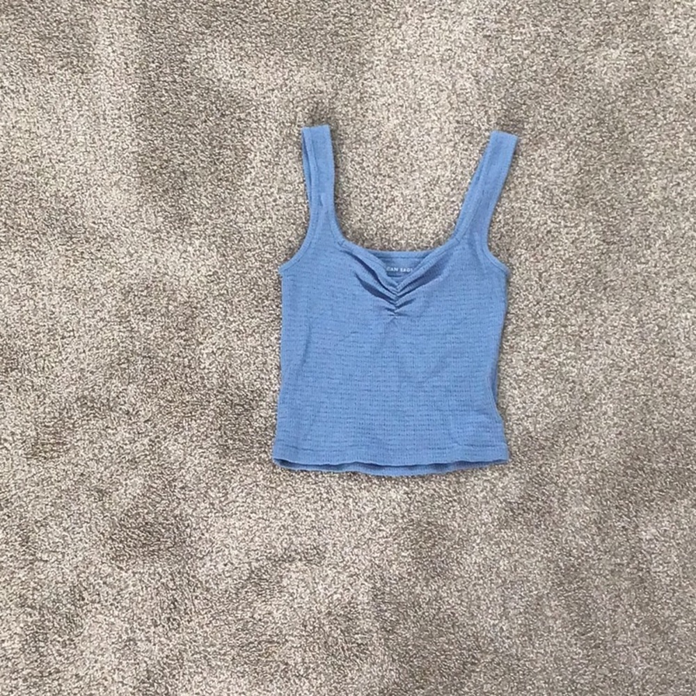 Blue American eagle cropped tank top